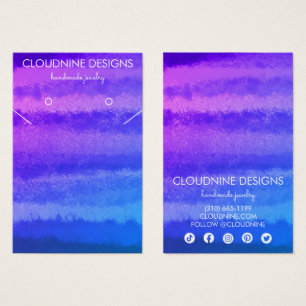 Paarse blauwe Ketting juwelenkaart Visitekaartje