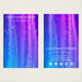 Paarse blauwe Ketting juwelenkaart Visitekaartje (Voorkant /achterkant)