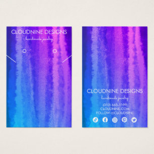 Paarse blauwe Ketting juwelenkaart Visitekaartje