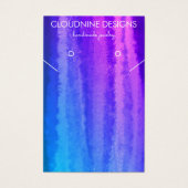 Paarse blauwe Ketting juwelenkaart Visitekaartje (Voorkant)