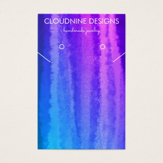 Paarse blauwe Ketting juwelenkaart Visitekaartje (Voorkant)