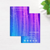 Paarse blauwe Ketting juwelenkaart Visitekaartje (Bureau)