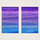 Paarse blauwe Ketting juwelenkaart Visitekaartje (Voorkant /achterkant)