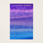 Paarse blauwe Ketting juwelenkaart Visitekaartje (Voorkant)