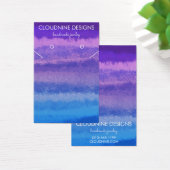 Paarse blauwe Ketting juwelenkaart Visitekaartje (Bureau)