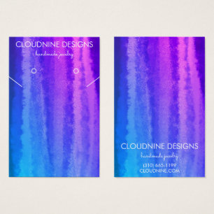 Paarse blauwe Ketting juwelenkaart Visitekaartje