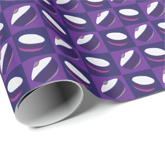 Paarse Blauwe Keukengerei Cadeaupapier (Rol Hoek)