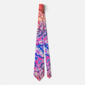 Paarse, Blauwe Kleurrijke Abstract Stropdas (Voorkant)