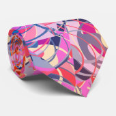 Paarse, Blauwe Kleurrijke Abstract Stropdas (Opgerold)