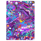 Paarse, blauwe, kleurrijke bubbels Abstract modern Klembord (Achterkant)