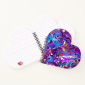 Paarse, blauwe, kleurrijke bubbels Abstract modern Notitieboek (Binnen)