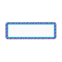 Paarse Blauwe Kleurrijke Patroon Terugkeeradreseti Etiket