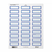 Paarse Blauwe Kleurrijke Patroon Terugkeeradreseti Etiket (Full Sheet)