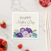 Paarse Blauwe Koolbloesem laat Moederdag Servet (Insitu)