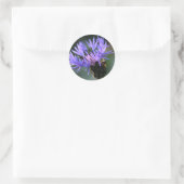 Paarse Blauwe Korenbloem Bruiloft Gift Sticker (Tas)
