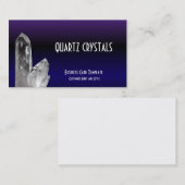 Paarse blauwe kristallen Kwartz Visitekaartje (Voorkant / Achterkant)