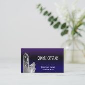 Paarse blauwe kristallen Kwartz Visitekaartje (Staand voorkant)