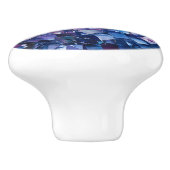 Paarse blauwe kristallen patroon keramische knop (Zijkant)