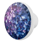 Paarse blauwe kristallen patroon keramische knop (Rechts)