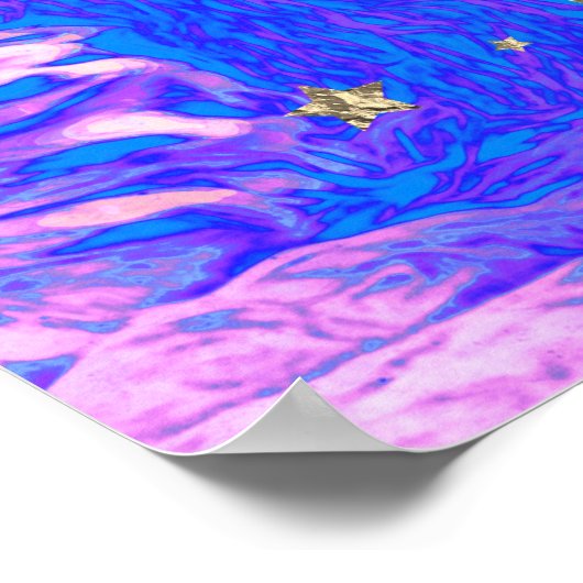 *~* Paarse blauwe kunst artistieke hemelsnaam AP23 Poster (Hoek)