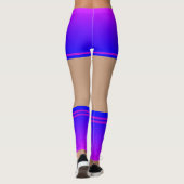 Paarse Blauwe Leggings Faux Shorts Sokken Uw Kleur (Achterkant)