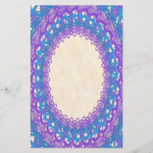 Paarse blauwe lens p2 Stationery Pages, gelinkt Briefpapier (Voorkant)