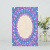 Paarse blauwe lens p2 Stationery Pages, gelinkt Briefpapier (Staand voorkant)