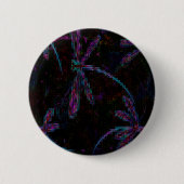  Paarse blauwe libellen op zwart Ronde Button 5,7 Cm (Voorkant)