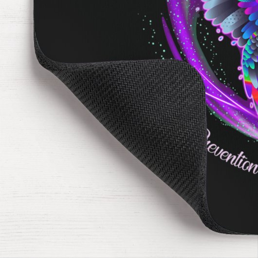 Paarse Blauwe Lint Zelfmoordpreventie Bewustzijn 1 Muismat (Hoek)