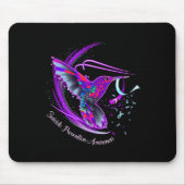 Paarse Blauwe Lint Zelfmoordpreventie Bewustzijn 1 Muismat (Voorkant)