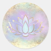 paarse blauwe logo klassieke ronde sticker (Voorkant)