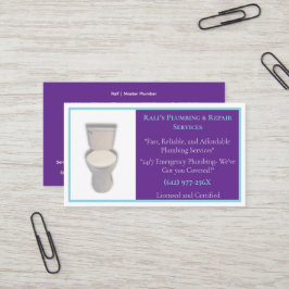 Paarse Blauwe Loodgieter Loodgieter Diensten Toile Visitekaartje