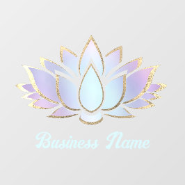 paarse blauwe lotusbloem raamsticker