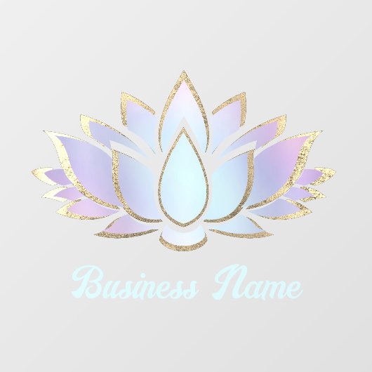 paarse blauwe lotusbloem raamsticker (Vel)