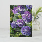 Paarse blauwe maagdenpalm hortensia's Vrijgezellen Kaart (Staand voorkant)