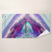 Paarse blauwe magenta White Abstract Sweat Towel Badhanddoek (Badhanddoek)
