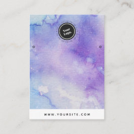 Paarse blauwe marmer Logo oorringen juwelen Visitekaartje