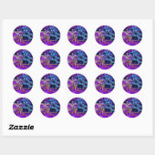 Paarse & Blauwe Maskers Maskerade Feest Sticker (Vel)