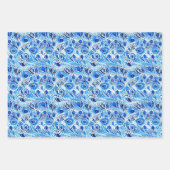 Paarse Blauwe Mint Peacock Feathers Inpakpapier Vel (Voorkant 2)