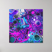 Paarse, blauwe, moderne, Abstracte, vochtige Art m Canvas Afdruk (Voorkant)