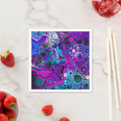 Paarse, blauwe, moderne, Abstracte, vochtige Art m Servet (Insitu)