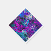 Paarse, blauwe, moderne, Abstracte, vochtige Art m Servet (Hoek)