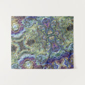 Paarse blauwe motif Abstract Wandkleed (Voorkant (horizontaal))