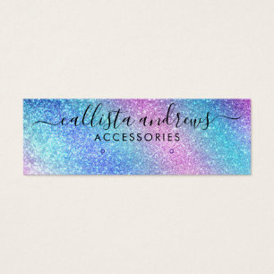 Paarse blauwe nevel Galaxy Glitter Earring Display Mini Visitekaartjes
