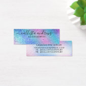 Paarse blauwe nevel Galaxy Glitter Earring Display Mini Visitekaartjes (Bureau)