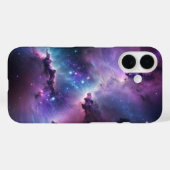 Paarse-blauwe nevel met sterren Case-Mate iPhone case (Achterkant (horizontaal))