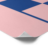 Paarse Blauwe Niet-gedateerde Geruite Augustus Kal Poster (Hoek)