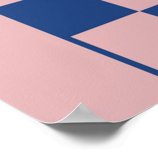 Paarse Blauwe Niet-gedateerde Geruite Augustus Kal Poster (Hoek)