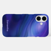 Paarse blauwe ombre gradiënt Case-Mate iPhone case (Achterkant (horizontaal))