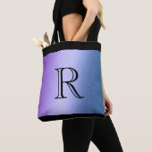 Paarse blauwe ombre gradiënt met Monogram Tote Bag (Dichtbij)